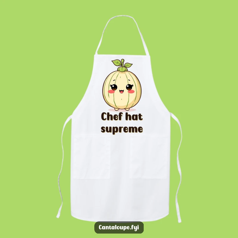 Funny Melon Hat Apron - Cantaloupe Character Kitchen Style Gift