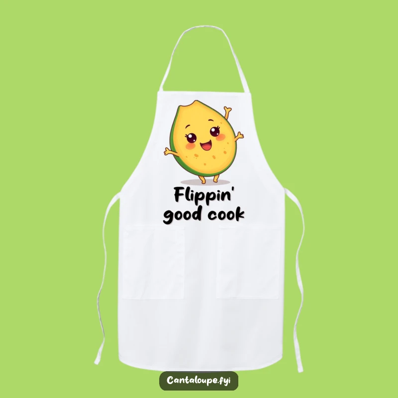 Funny Cantaloupe Somersault Apron: Cook Up Laughs with This Hilarious Fruit Character
