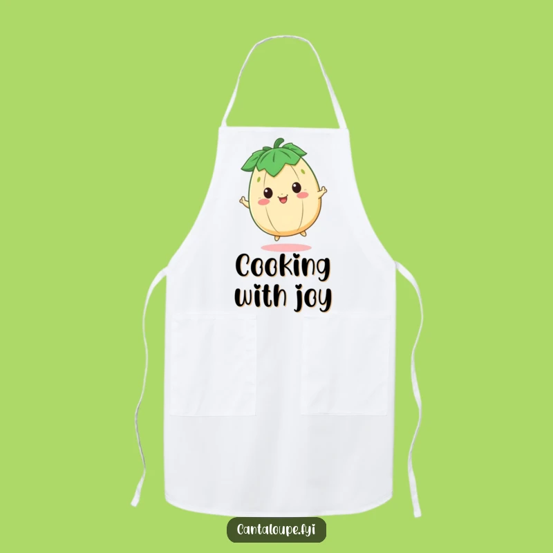 Funny Cantaloupe Bouncing Apron - Cook and Serve with Happy Energy!