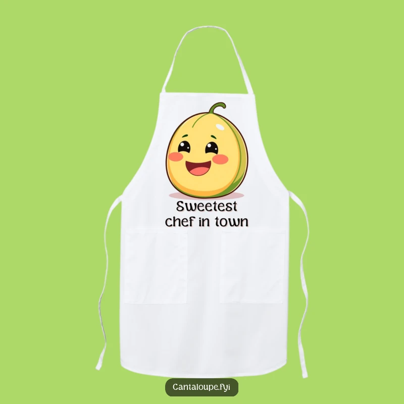 Funny Cantaloupe Smile Apron: Cook with Joy and Juicy Humor - A Great Funny Gift