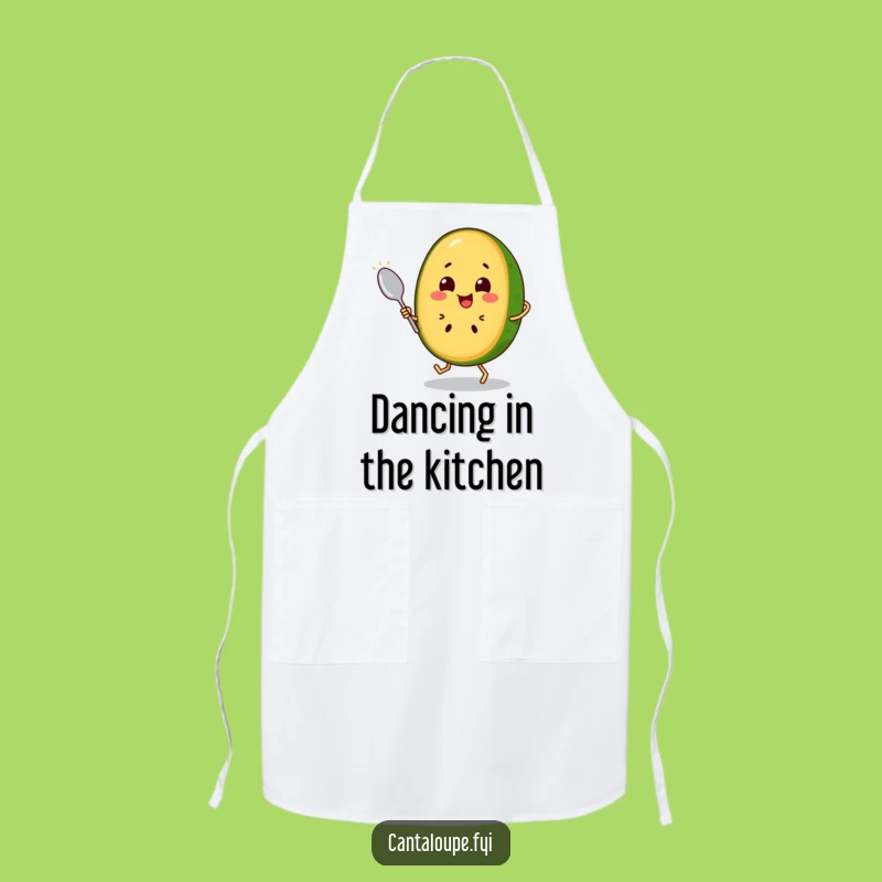 Funny Dancing Cantaloupe Apron: Cook and Groove with This Hilarious Fruit Character
