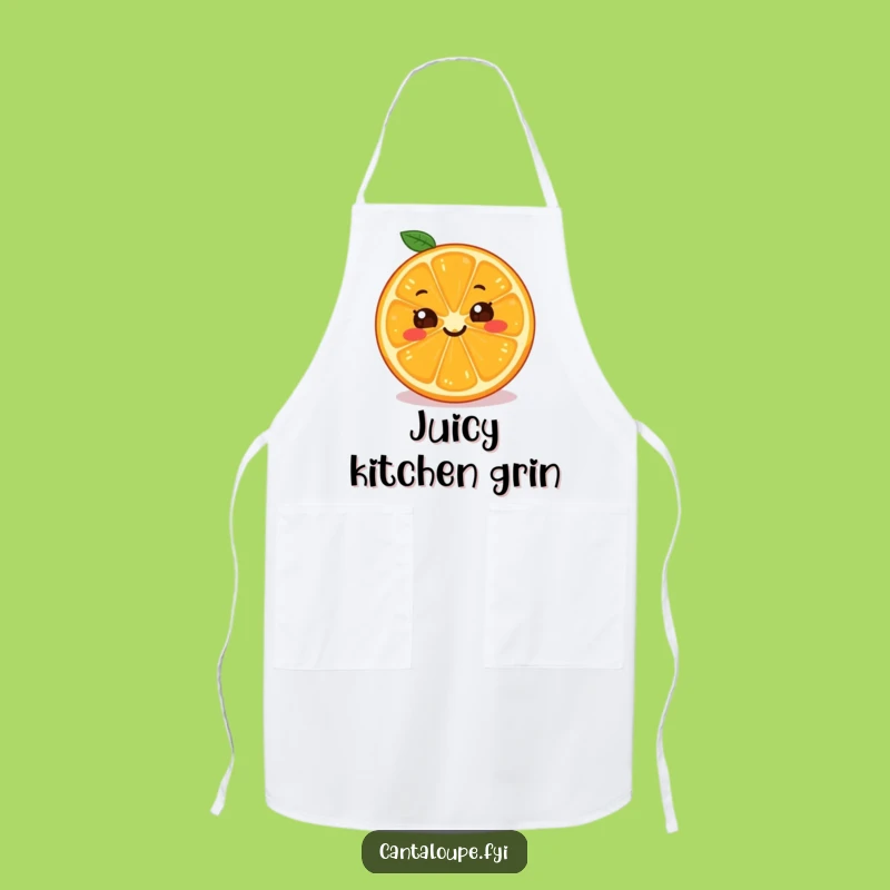 Funny Orange Slice Apron: Cheerful Citrus Chef Gear, Great Funny Gift