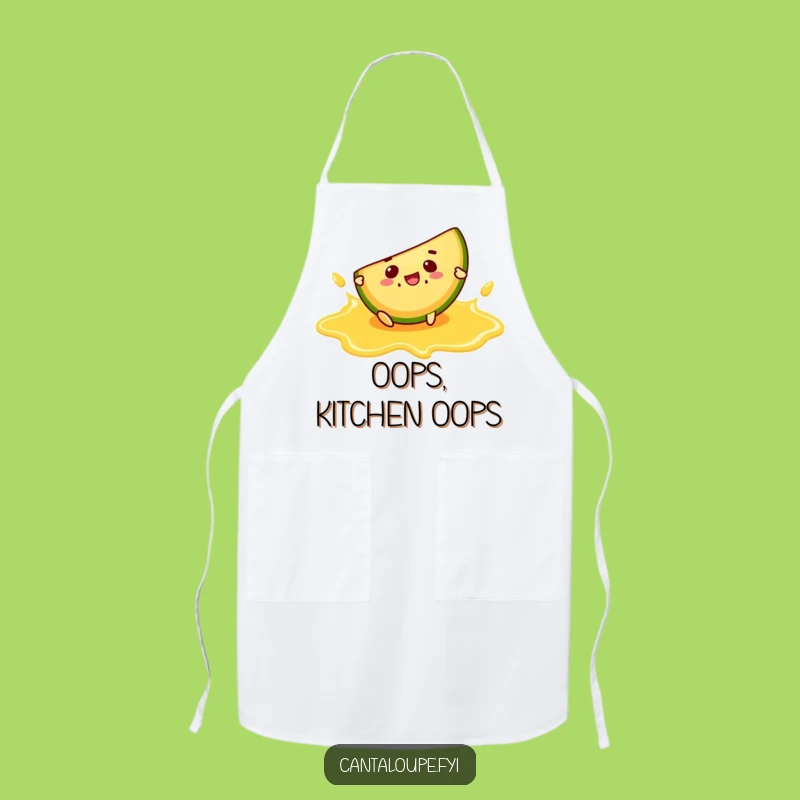 Funny Slip Apron: Cantaloupe Juice Mishap, Kitchen Comedy Gift