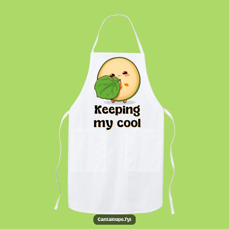 Funny Fanning Cantaloupe Slice Apron: Stay Cool in the Kitchen with Hilarious Wear Gift