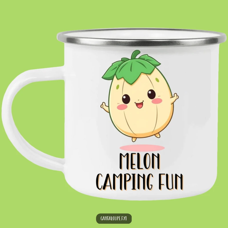Funny Cantaloupe Bouncing Camping Mug - Bounce into Your Outdoor Adventures!