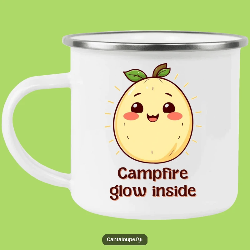 Funny Radiant Cantaloupe Camping Mug: Warm Smiles on the Go, Ideal Funny Gift