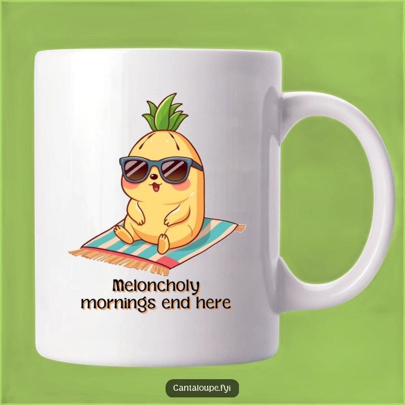 Funny Cantaloupe Beach Bum Mug - Hilarious Summer Vacation Gift Idea