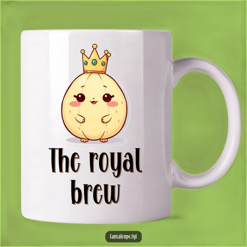 Funny Cantaloupe Crown Mug: A Regal Gift for Your Favorite Ruler