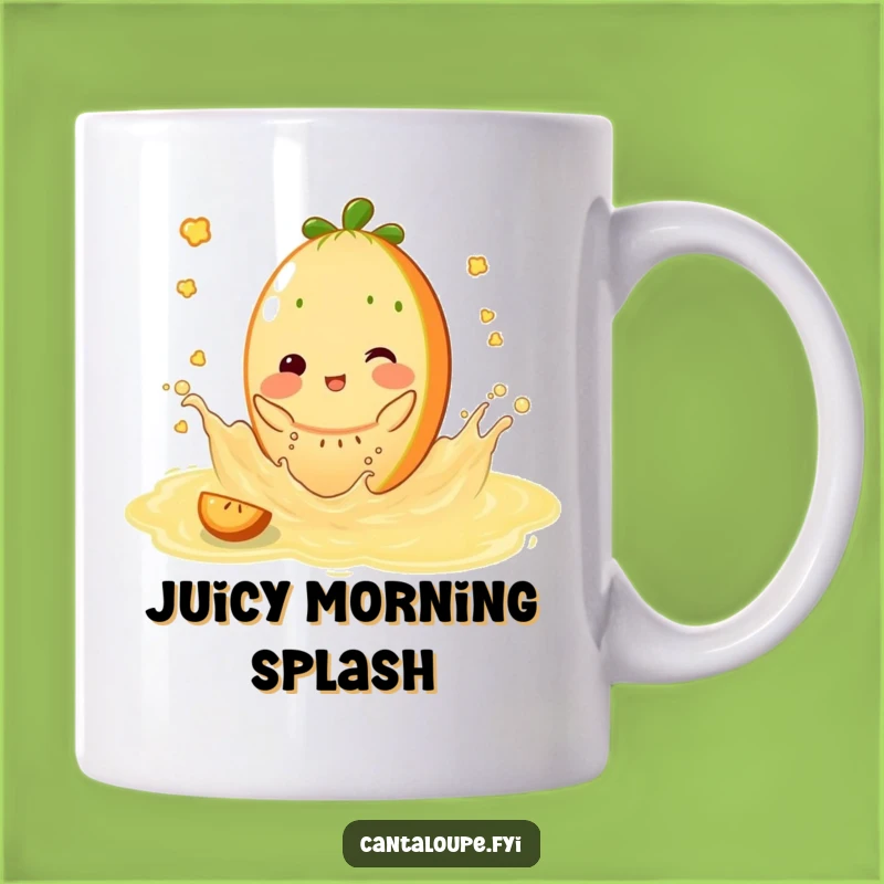 Funny Juicy Splash Mug - Cantaloupe Character Fun Pool Gift