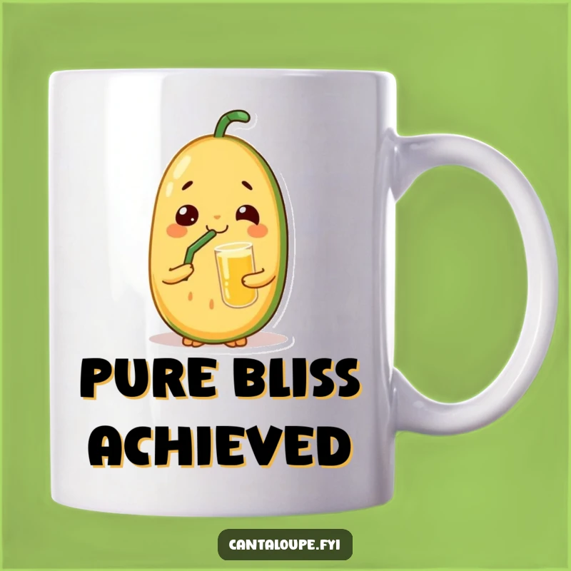 Funny Relaxed Melon Mug: Cantaloupe Sips Juice, Perfect Chill Gift!