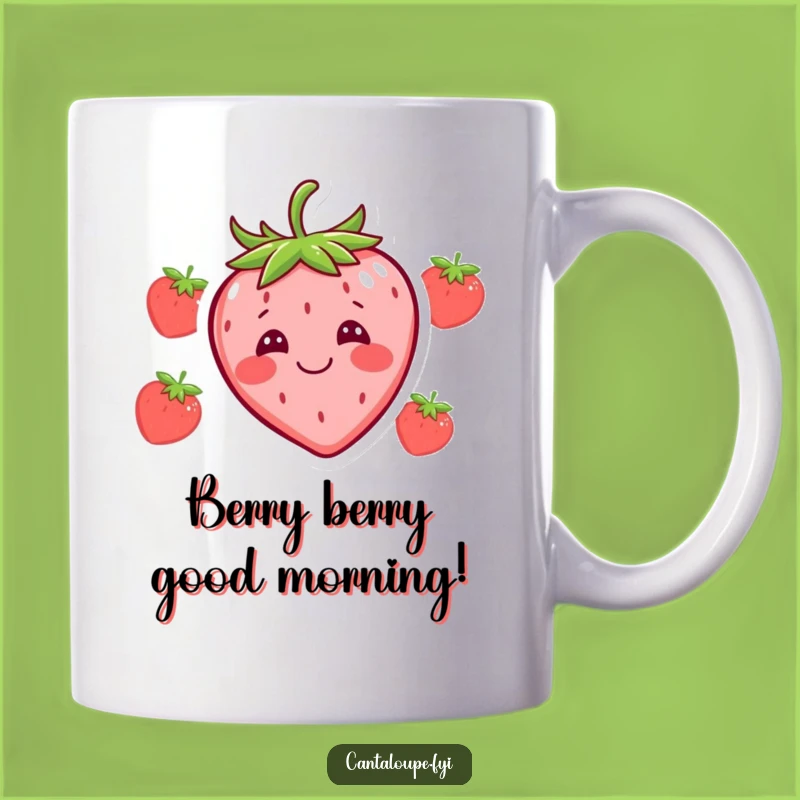 Funny Strawberry Face Mug: A Hilarious Fruit Character Gift for a Quirky Person