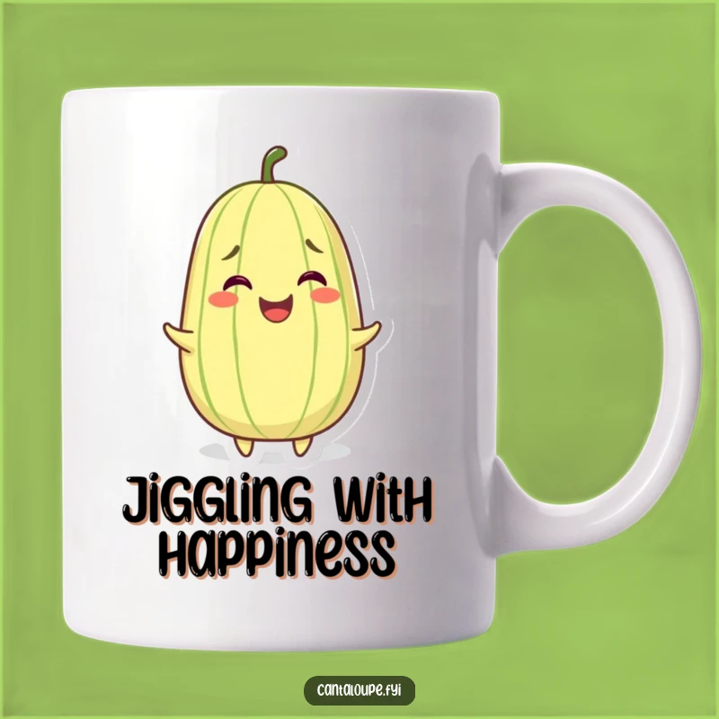 Funny Wiggling Cantaloupe Mug - Pure Joy Gift for Happy Mornings