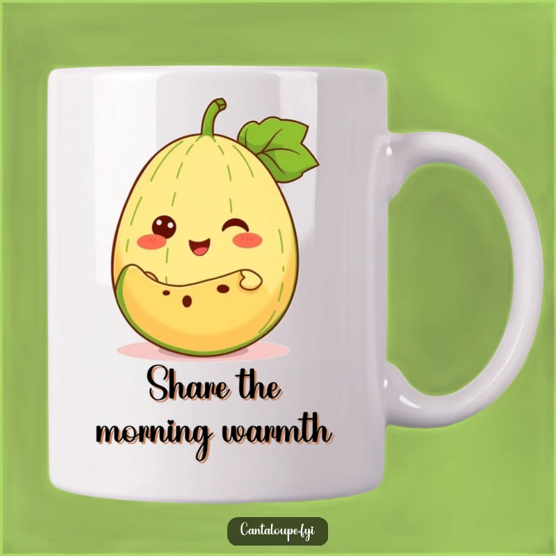 Funny Generous Melon Mug: Cantaloupe Slice Character, Perfect Gift
