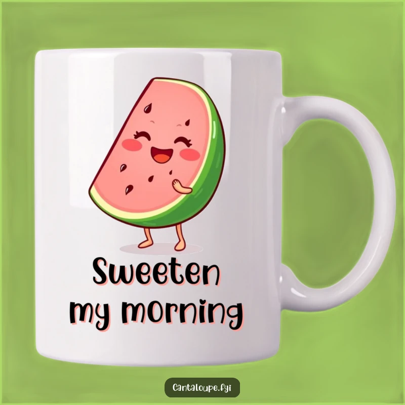 Funny Watermelon Mug: Wiggling Wedge Character, Perfect Summer Gift