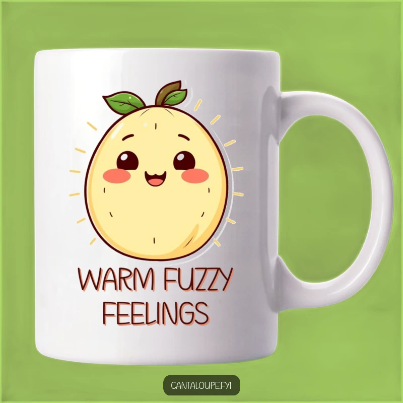 Funny Radiant Cantaloupe Mug: Warm Smile for a Happy Morning, Perfect Funny Gift