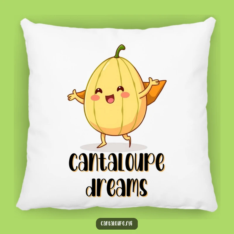 Funny Cantaloupe Dancer Pillow - Cozy Rind Cape Fruit Accent