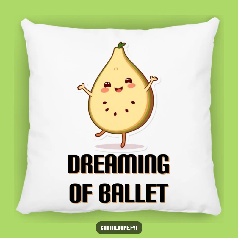 Comforting Funny Cantaloupe Pirouette Pillow - Cozy Dance Decor