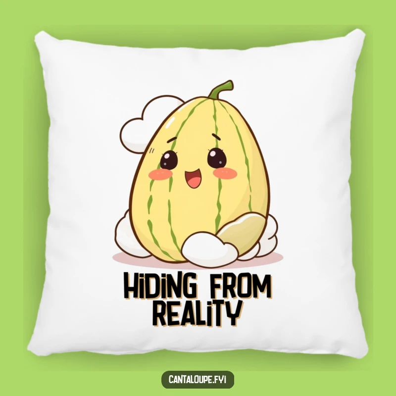 Funny Cantaloupe Pillow: Cozy Peeking Melon Cushion, Perfect Funny Gift!