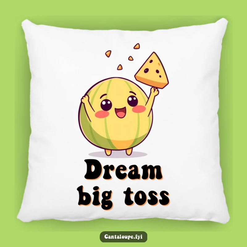 Funny Cantaloupe Pillow: Snuggle with a Melon Who Loves to Celebrate