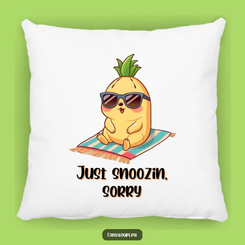 Funny Cantaloupe Beach Pillow - Cozy & Hilarious Home Decor Accent