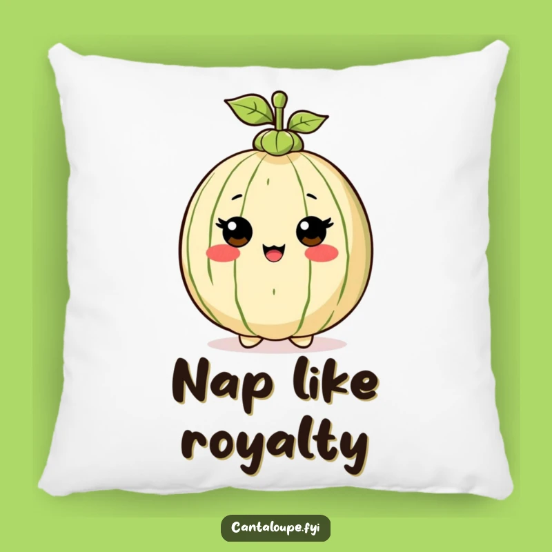 Funny Melon Hat Pillow - Cantaloupe Character Cozy Style Gift