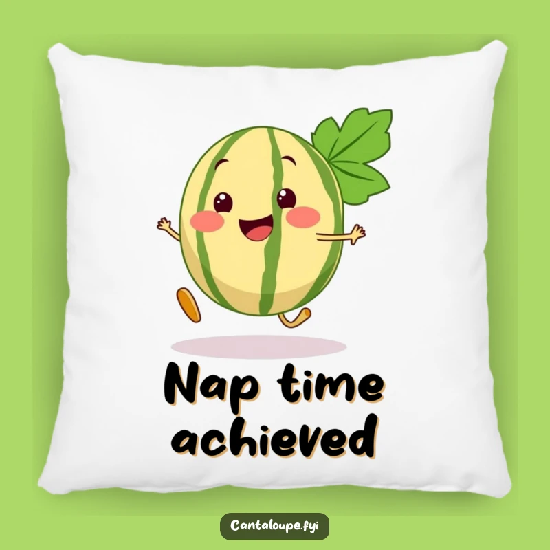 Funny Cantaloupe Pillow: Plush Comfort with a Bouncy Fruit Character Charm
