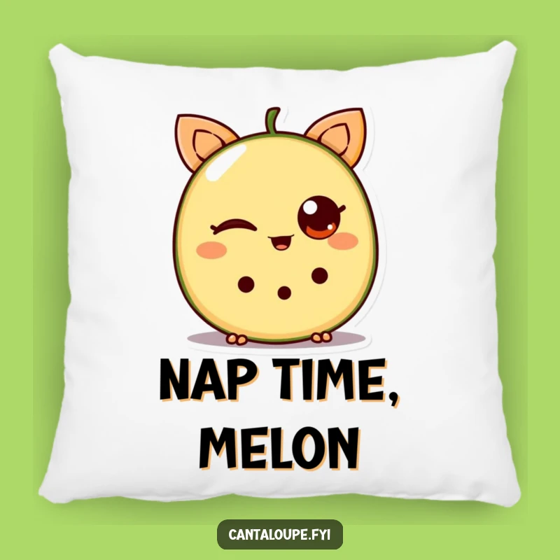 Funny Winking Cantaloupe Wedge Pillow: Cozy & Hilarious Comfort Gift