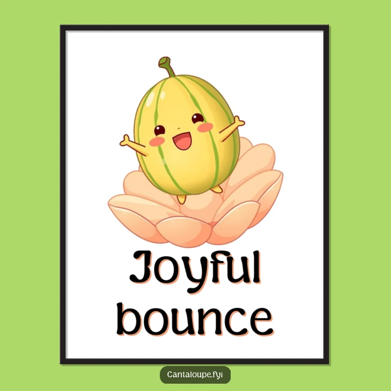 Funny Cantaloupe Bouncing Digital Art: Instant Joy for Your Space