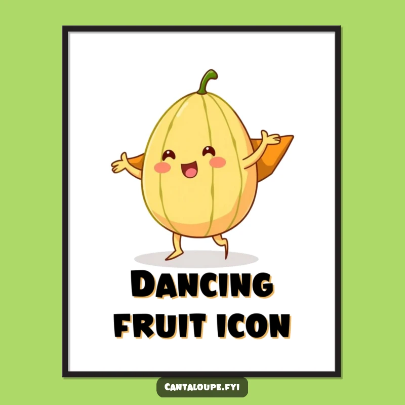 Funny Cantaloupe Dancer Art Print - Silly Rind Cape Digital Download