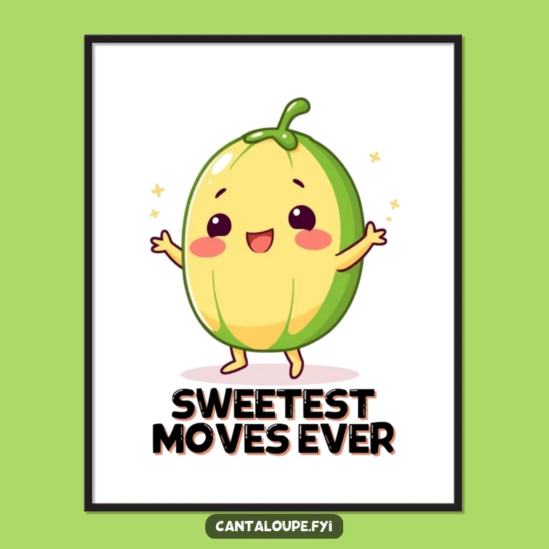 Funny Sugar Dance Cantaloupe Digital Art: Instant Sweet Moves for Your Walls - Unique Gift