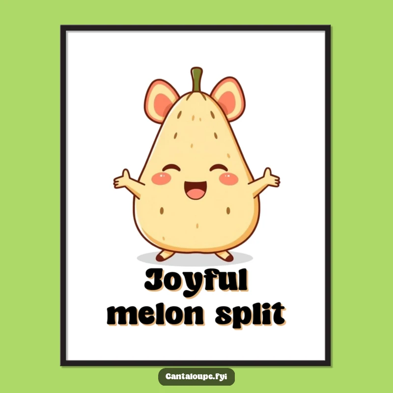 Funny Cantaloupe Split Digital Art - Instant Humorous Decor for Your Space
