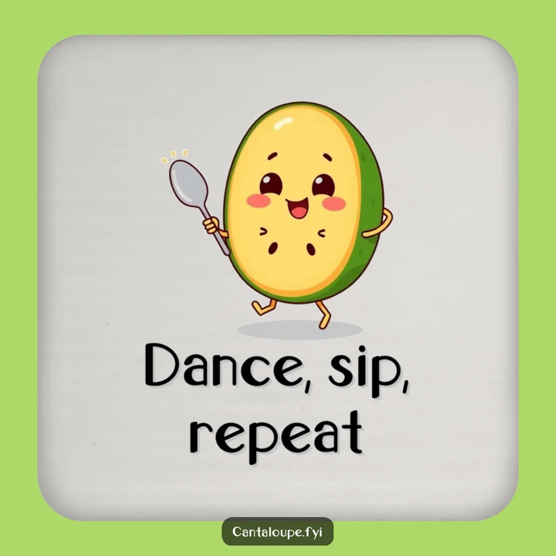 Funny Dancing Cantaloupe Coaster: Protect Surfaces with This Hilarious Fruit Dancer