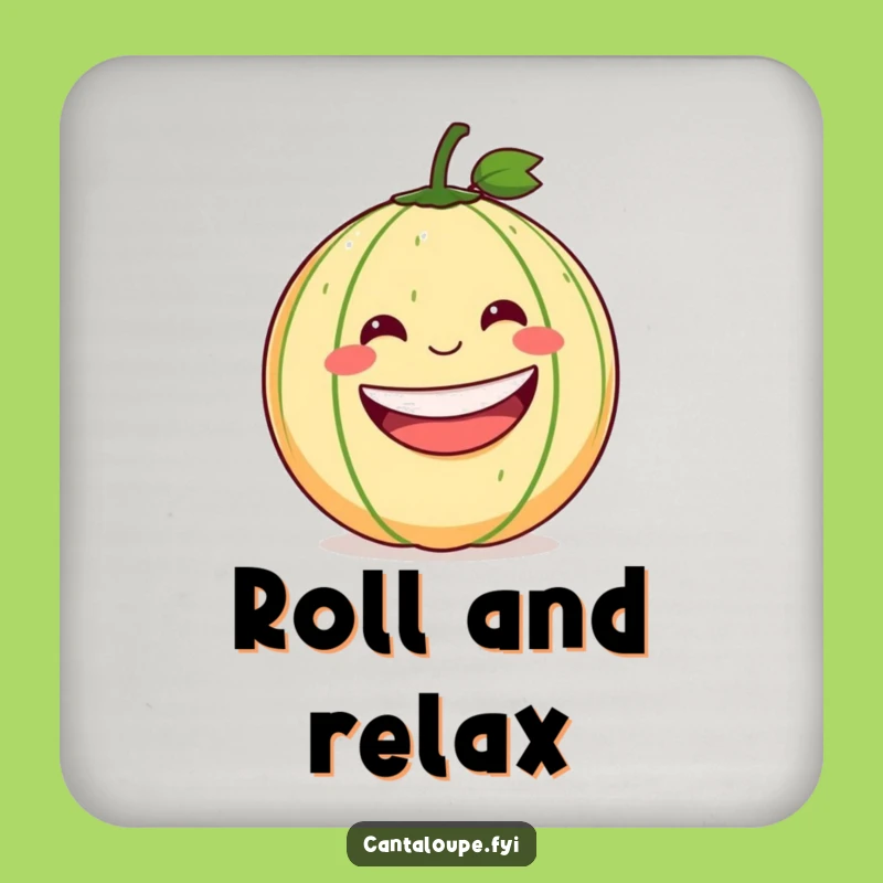 Funny Rolling Cantaloupe Coaster: Protect Surfaces with Hilarious Fruit Fun Gift