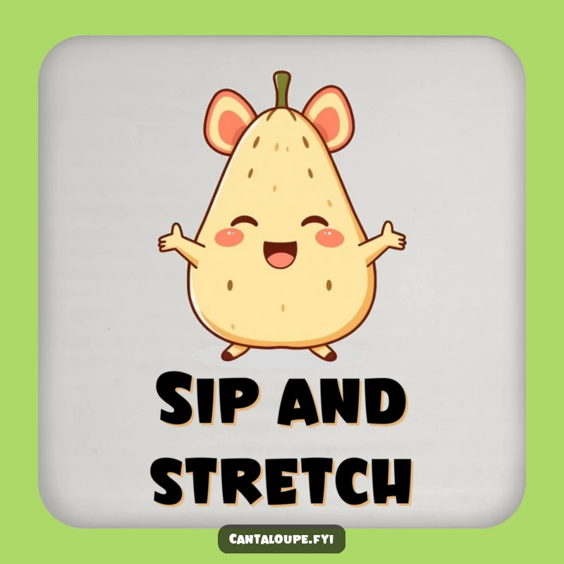 Funny Cantaloupe Split Coaster - Protect Surfaces with Fruitful Fun