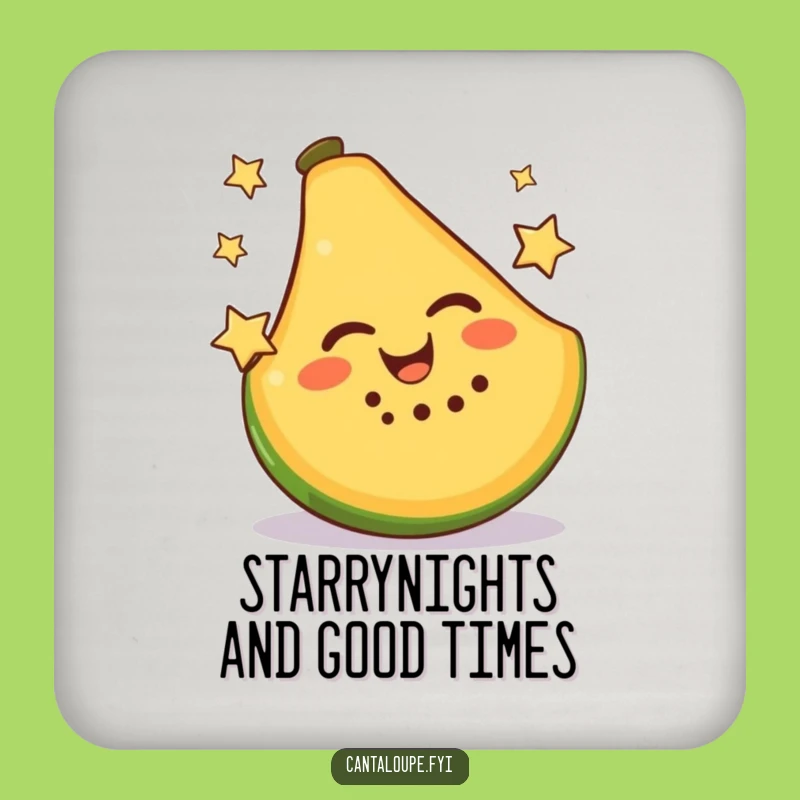 Funny Cantaloupe Coasters: Protect Surfaces with a Star-Juggling Slice, Perfect Funny Gift!