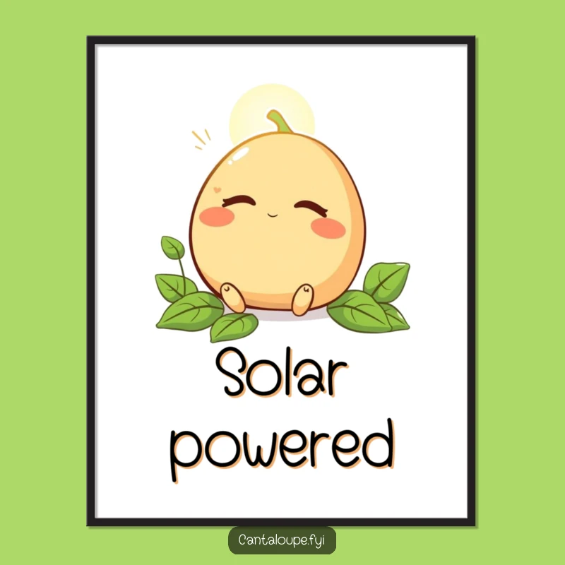 Funny Cantaloupe Poster: Sunbeam Serenity for a Peaceful Funny Gift
