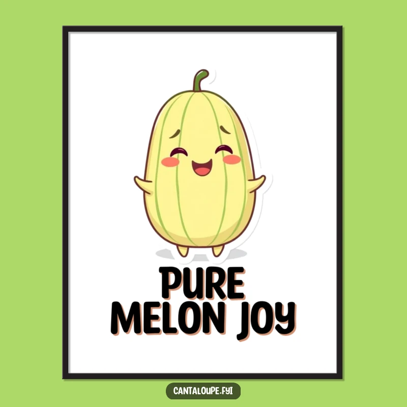 Funny Wiggling Cantaloupe Poster - Decorate with Pure Joyful Art
