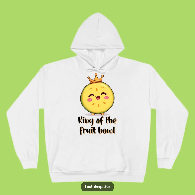 Funny Royal Melon Hoodie - Cozy Cantaloupe Crown, Regal Gift for Kings & Queens