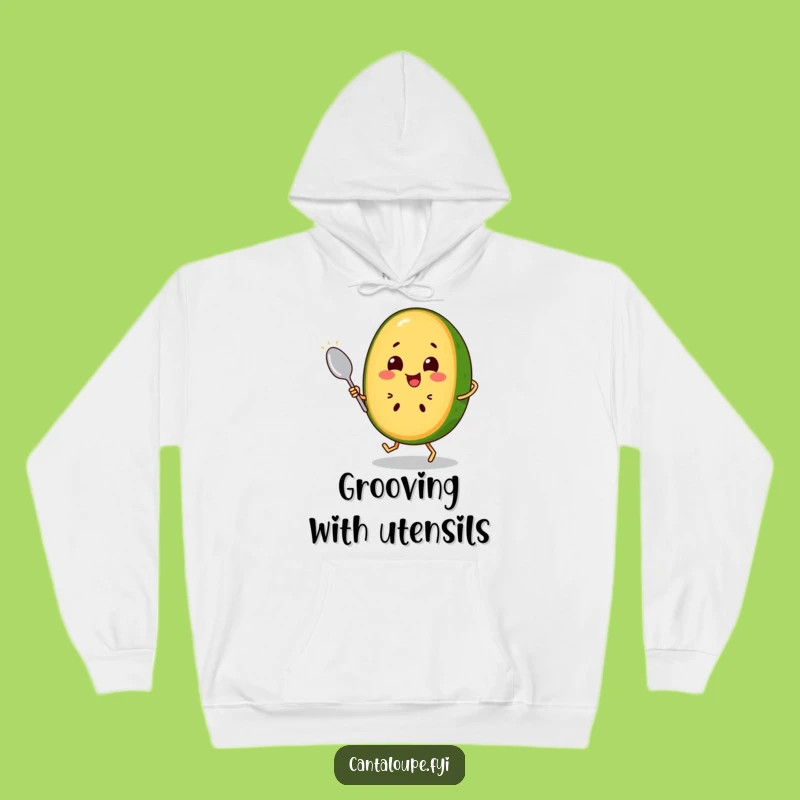 Cozy Funny Dancing Cantaloupe Hoodie: Stay Warm with this Hilarious Fruit Character