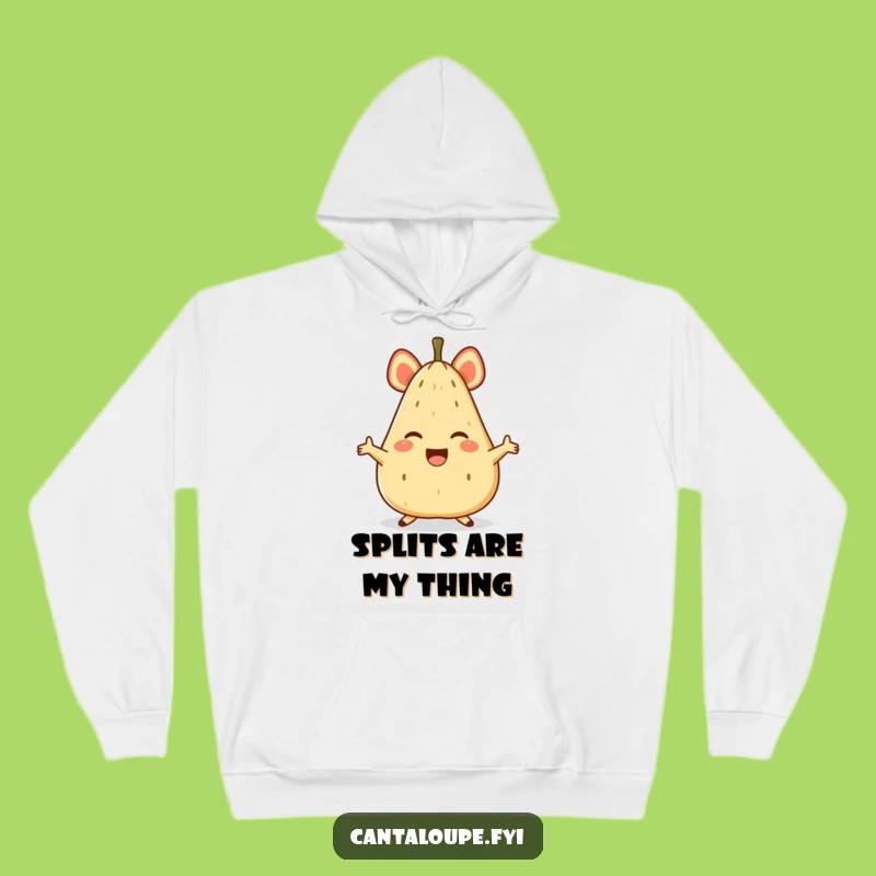 Cozy Funny Cantaloupe Split Hoodie - Warm Up with Fruitful Flexibility