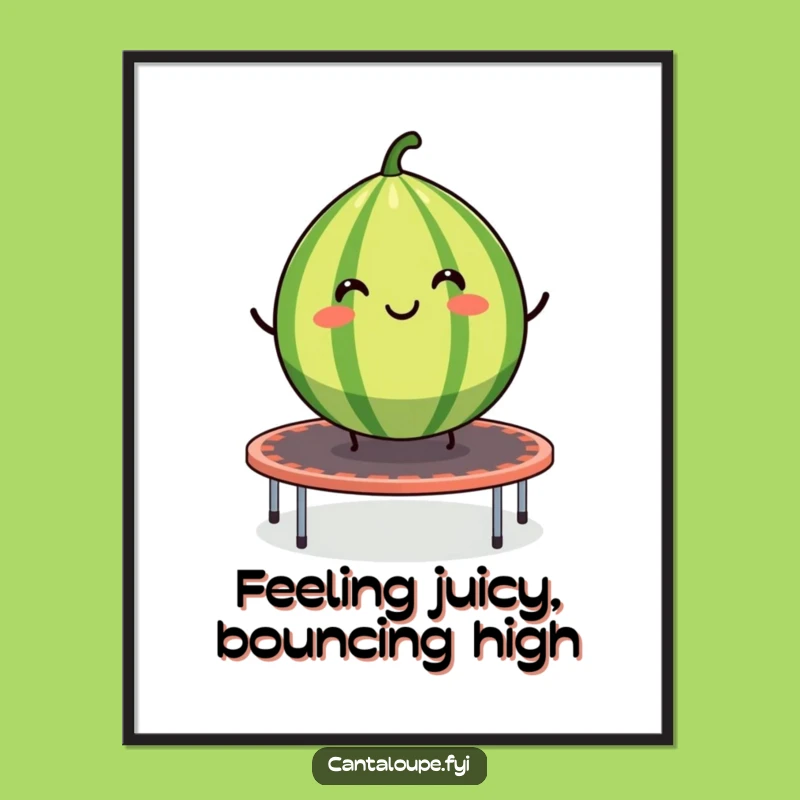 Funny Free Printable Wall Art: Bouncing Melon - Quirky Downloadable Art Decor!