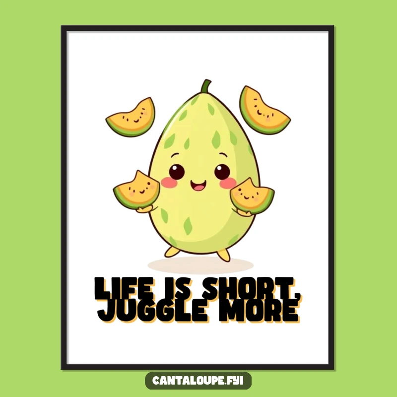 Free Printable Juggling Cantaloupe Art: Funny Downloadable Decor for Playful Vibes!