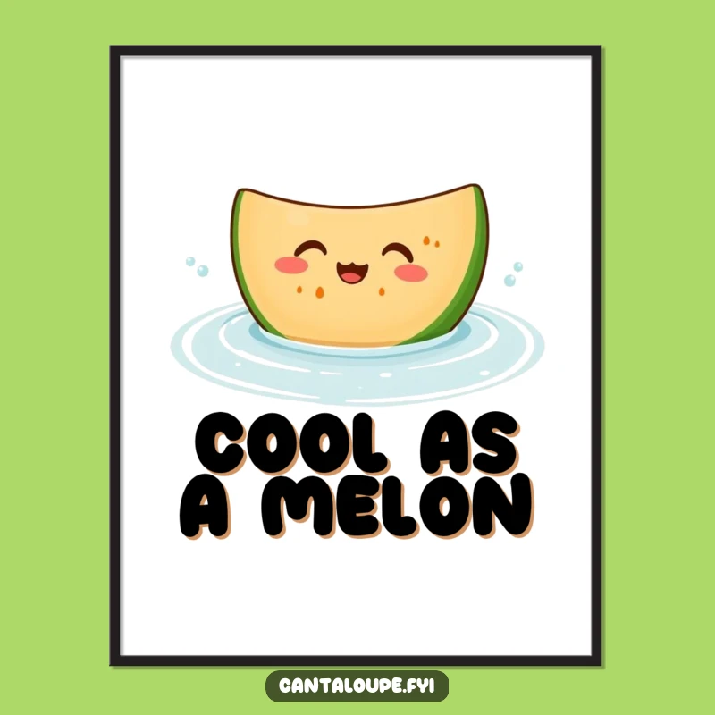 Free Printable Wall Art: Giggling Melon Slice for Refreshing, Humorous Decor