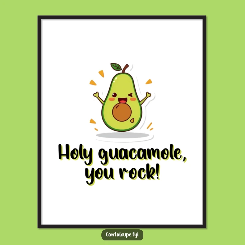 Funny Free Printable Wall Art: Silly Avocado Stunt, Quirky Downloadable Decor!