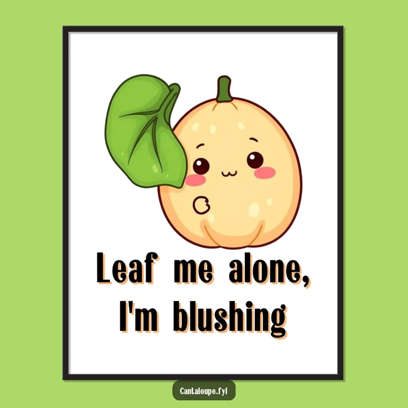 Free Printable Shy Cantaloupe Art: Funny Downloadable Decor for a Gentle Aura!