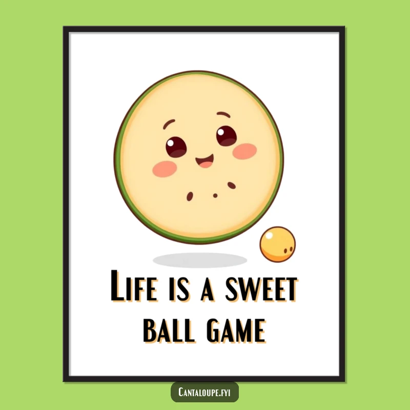 Free Printable Wall Art: Cantaloupe Slice Fun Downloadable Art