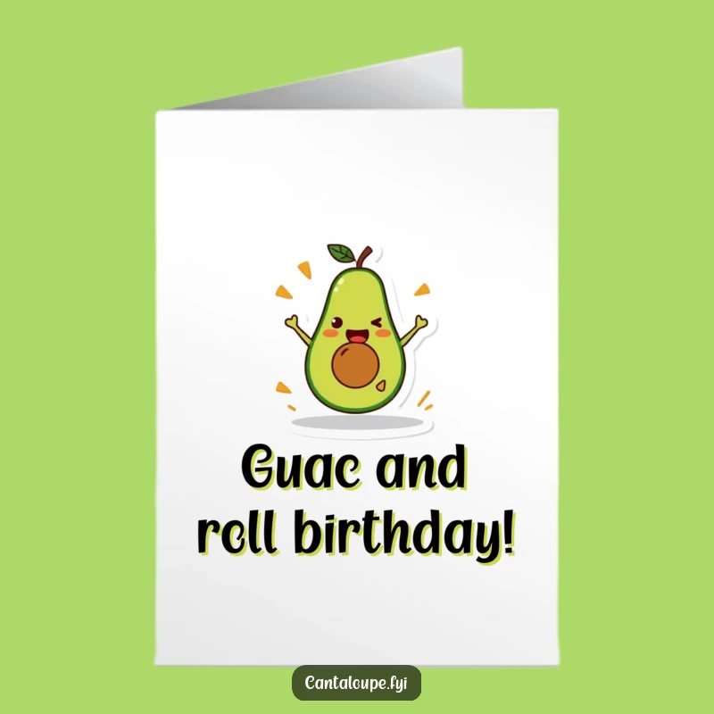 Free Printable Birthday Card: Silly Avocado Stunt, Perfect Humorous DIY Gift!