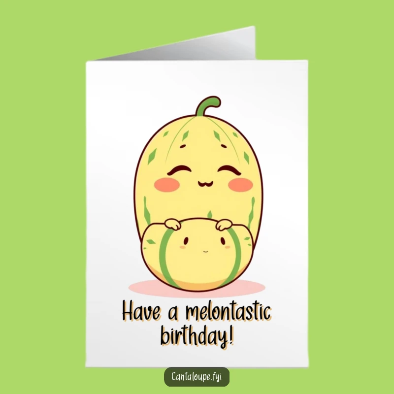 Free Printable Cantaloupe Balance Card: Funny Birthday Downloadable Gift for Juggler!