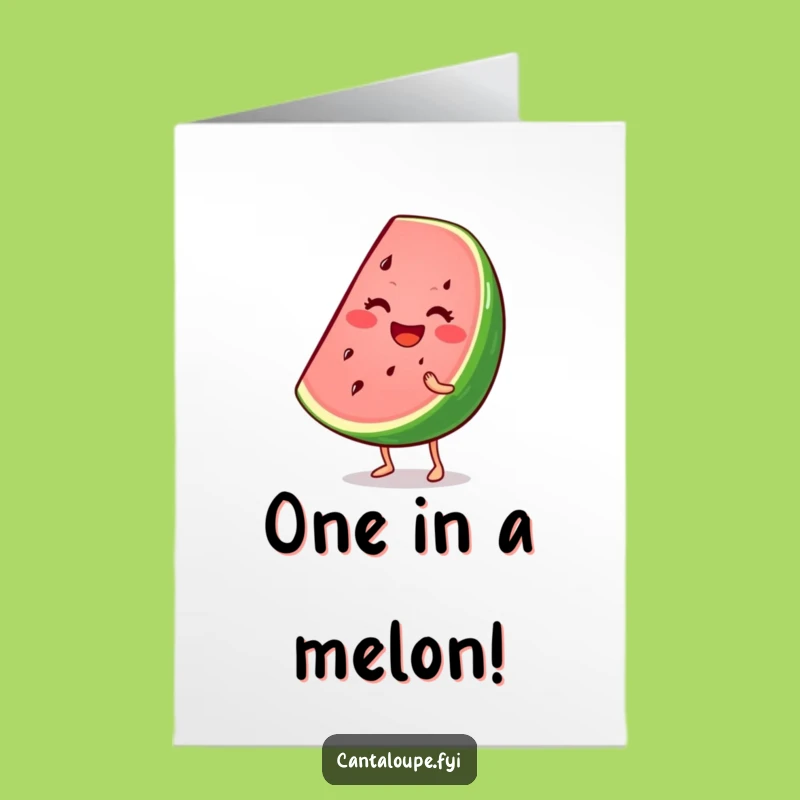 Free Printable Birthday Card: Wiggling Watermelon Character, Juicy Downloadable Gift