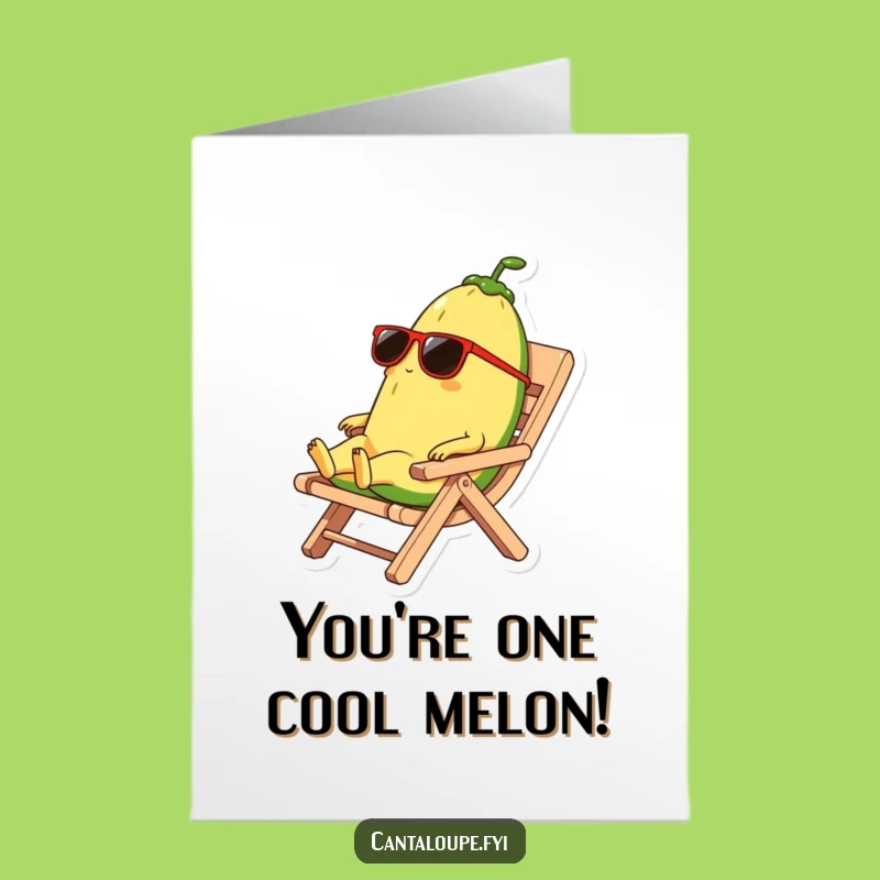 Free Printable Congrats Card: Cool Melon Relaxing, Hilarious Downloadable for Chill Success